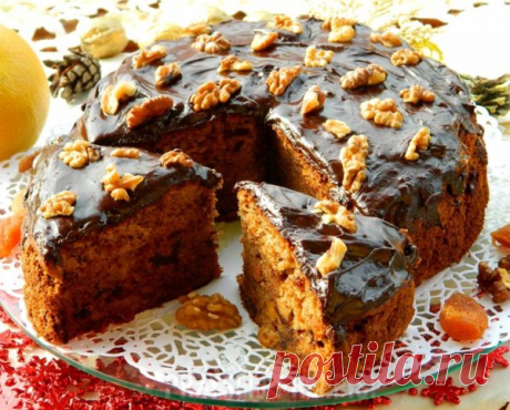 Эксклюзивный Чайный пирог с грецкими орехами и сухофруктами | просто здорово! |