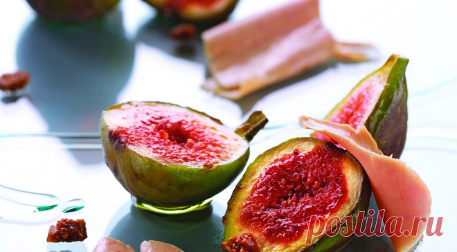 Теплый инжир с ледяной стружкой из фуа-гра
