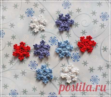 Вязаная снежинка