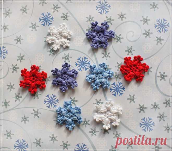 Вязаная снежинка