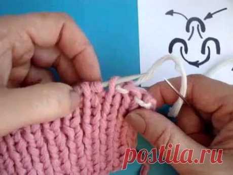▶ 18 способ как закрыть петли Вязание на спицах 57 - YouTube