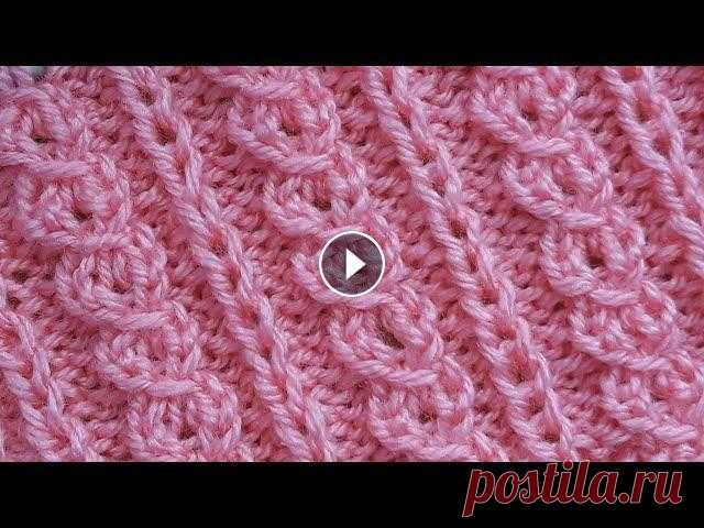 Несложный ажурный узор спицами для детской кофточки, свитера, жилета. Несложный ажурный узор спицами для детской кофточки, свитера, маечки, жилета. Другие узоры спицами по ссылке #вязаниеспицами #узорыспицами #азбукавяза...