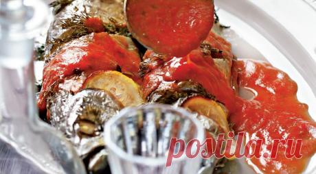 Скумбрия в укропно-томатном соусе, пошаговый рецепт с фото