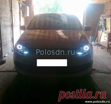 Установка биксеноновых линз в фары Поло Седан Фольксваген Поло седан, Volkswagen Polo sedan