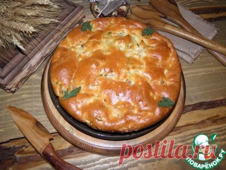 Заливной пирог с капустой и копченой курицей - кулинарный рецепт