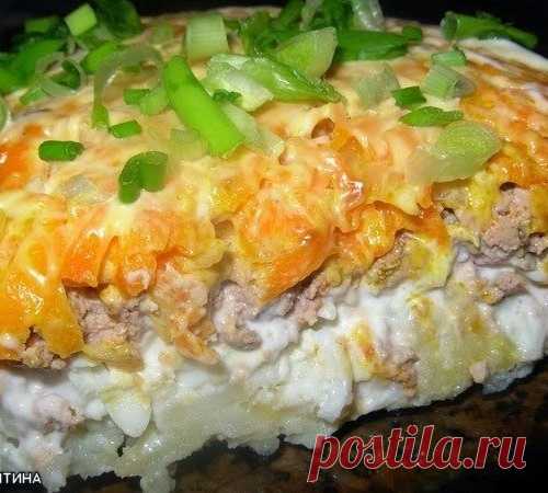 Простой печеночный салатик, очень вкусный!!!