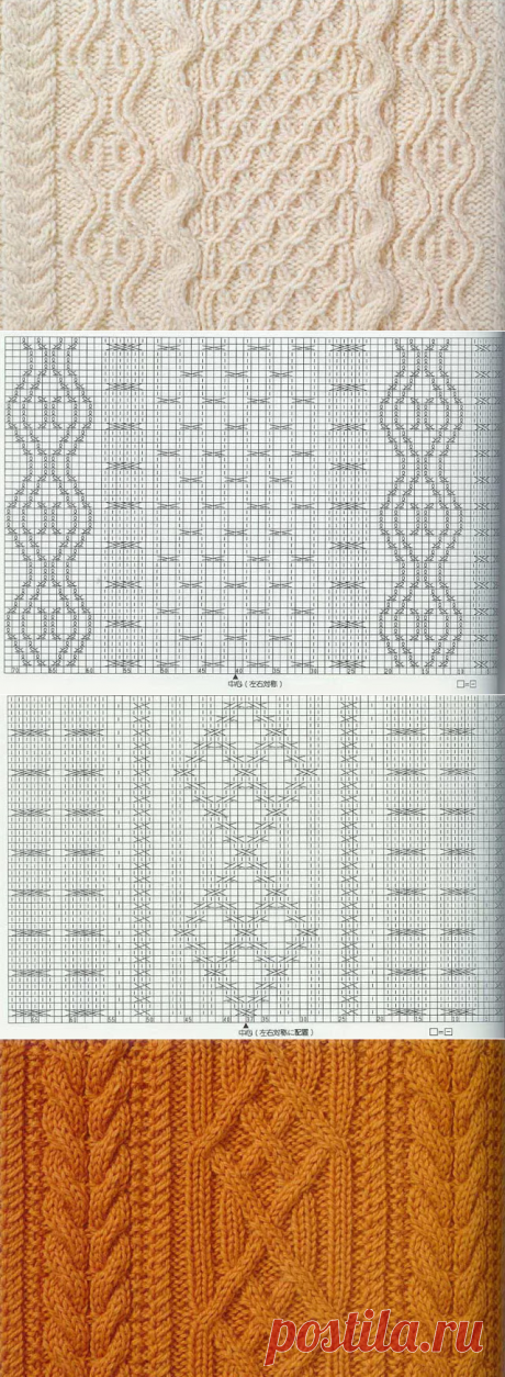 Красивые узоры спицами