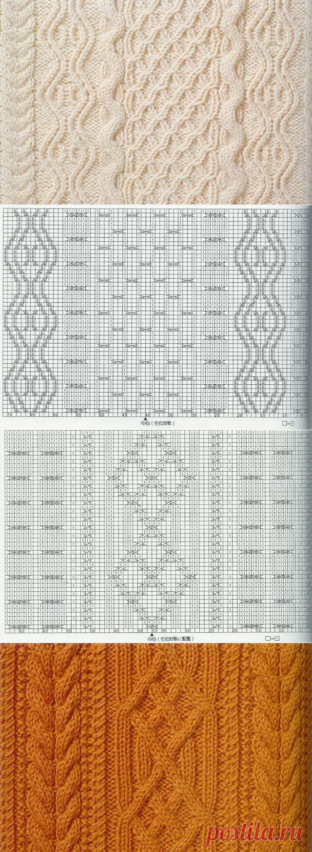 Красивые узоры спицами