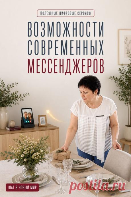 Современные мессенджеры — это уже не только переписка. В них можно совершать аудио- и видеозвонки, создавать групповые чаты, отправлять фотографии, документы и голосовые сообщения, делиться местоположением и использовать другие полезные функции. Возможности зависят от конкретного приложения. Сохраните пин, чтобы вернуться к нему и проверить, какие функции вашего мессенджера вы ещё не используете.
