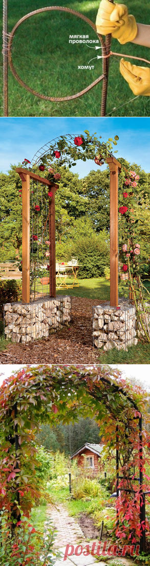 как сделать арку из арматуры деревянная арка с габионами садовая арка с виноградом