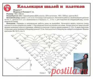 шали крючком со схемами и описанием фото: 2 тыс изображений найдено в Яндекс.Картинках