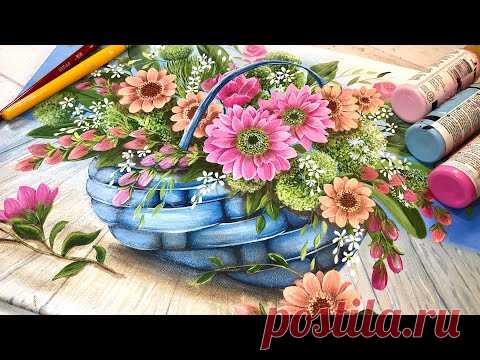 Как рисовать цветы, хитрости, техники, шаг за шагом