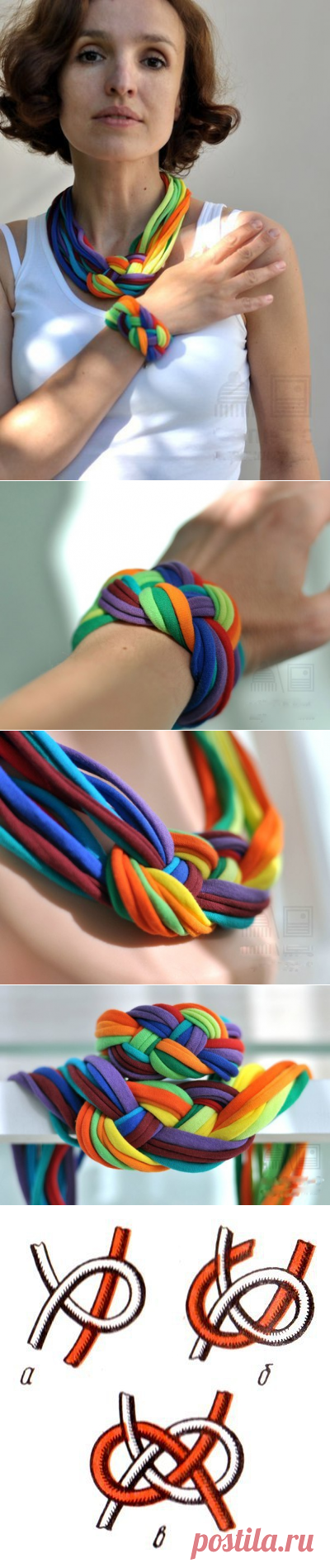 Необычные украшения - один простой узел макраме