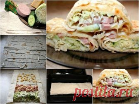 Рулет из лаваша "Пятница"
Очень простой и вкусный закусочный рулет.
Хрустящий, сочный и с хрустящими овощами такой рулет станет отличным перекусом.

Ингредиенты:
- лаваш,
- пекинская капуста (салат или белокочанная)
- 1 огурец,
- ветчина (колбаса, мясо или копчености),
- сыр твердых сортов,
- зелень по вкусу,
- майонез,
- соль и перец по вкусу.

Приготовление:
1. Обмазать лаваш майонезом.
2. Порезать кубиками или натереть на крупной терке ветчину, огурец и сыр. Так же буде...