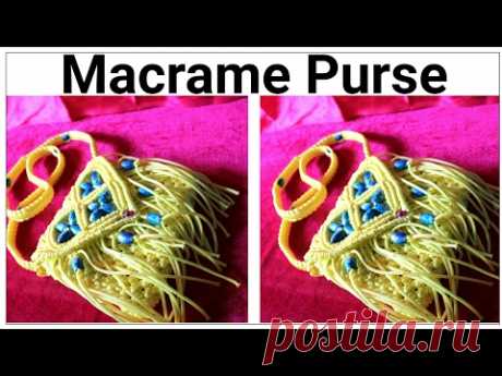 How to make Handmade Macrame Purse for girls| With belt| design#4 | With English subtitles|