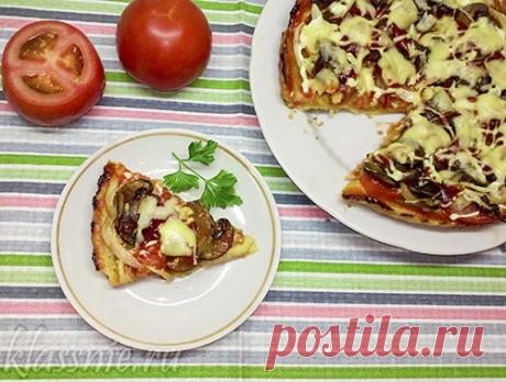 Пицца с грибами + 5 рецептов теста на любой вкус | Классные вегетарианские рецепты