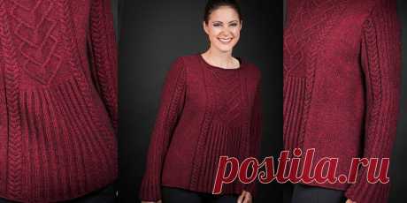 Расклешенный пуловер спицами Eres Норвежский дизайнер Кари Хестнес уверена, что этот пуловер станет невероятно удобным и прекрасным для вас, благодаря его комфортной посадке и элегантному слегка расклешенному силуэту. Расклешенный пуловер спицами с описанием.