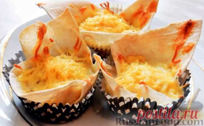 Рецепт: Филе хека в лаваше, запеченное в духовке на RussianFood.com