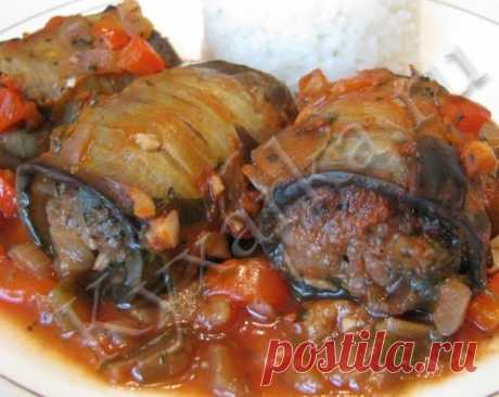 ТРУБОЧКИ ИЗ БАКЛАЖАНОВ С ГОВЯДИНОЙ И ОВОЩАМИ