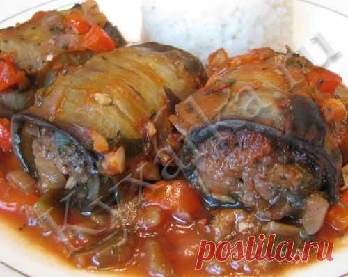 ТРУБОЧКИ ИЗ БАКЛАЖАНОВ С ГОВЯДИНОЙ И ОВОЩАМИ