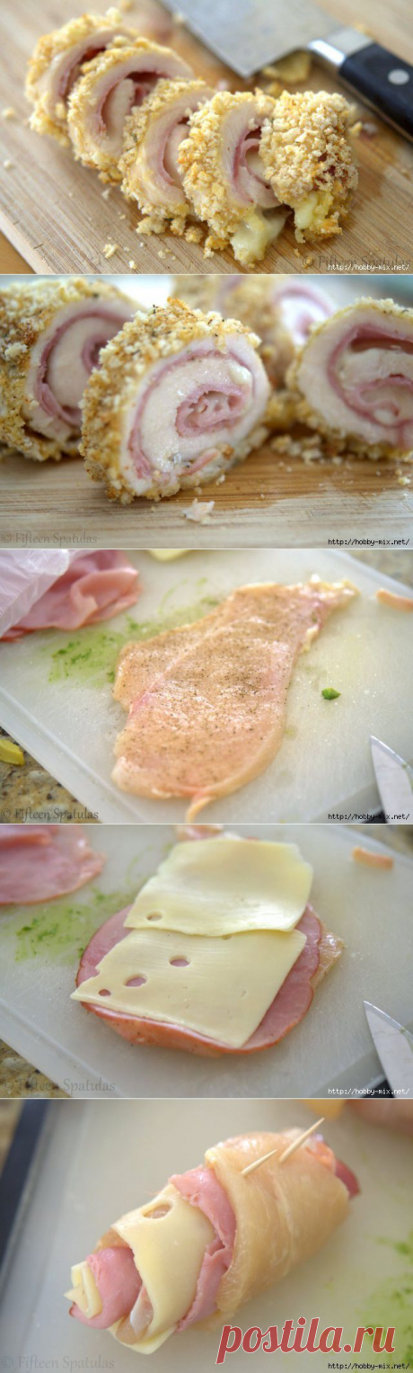 Куриные рулетики Cordon Bleu.