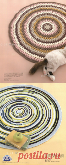 ПРОСТЫЕ КРУГЛЫЕ КОВРИКИ КРЮЧКОМ