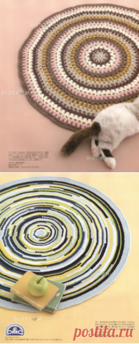 ПРОСТЫЕ КРУГЛЫЕ КОВРИКИ КРЮЧКОМ