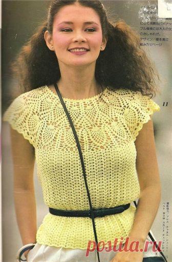 Кофточка от горловины