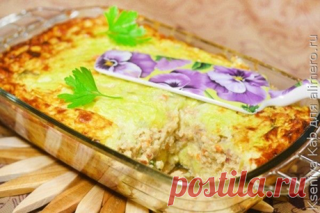 Запеканка из кабачков с фаршем