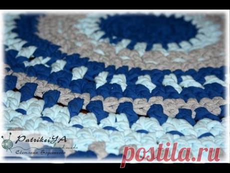 Коврик из пряжи Spagetti - YouTube