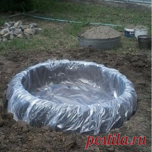 Идея создания маленького прудика на участке