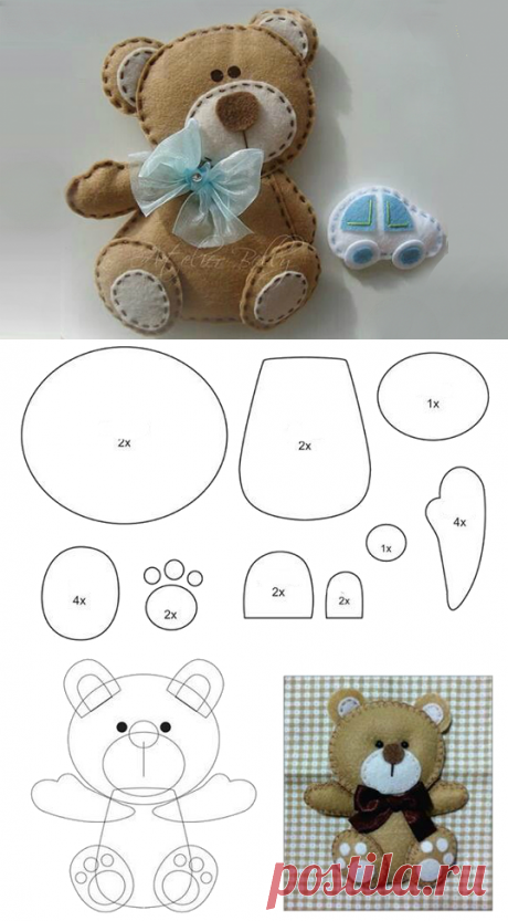 Выкройки игрушек своими руками, игрушки из фетра, ткани, мягкие