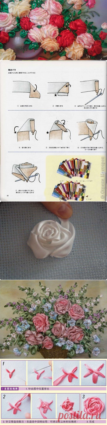 ЧУДНЫЕ РОЗЫ ИЗ ЛЕНТ, МК