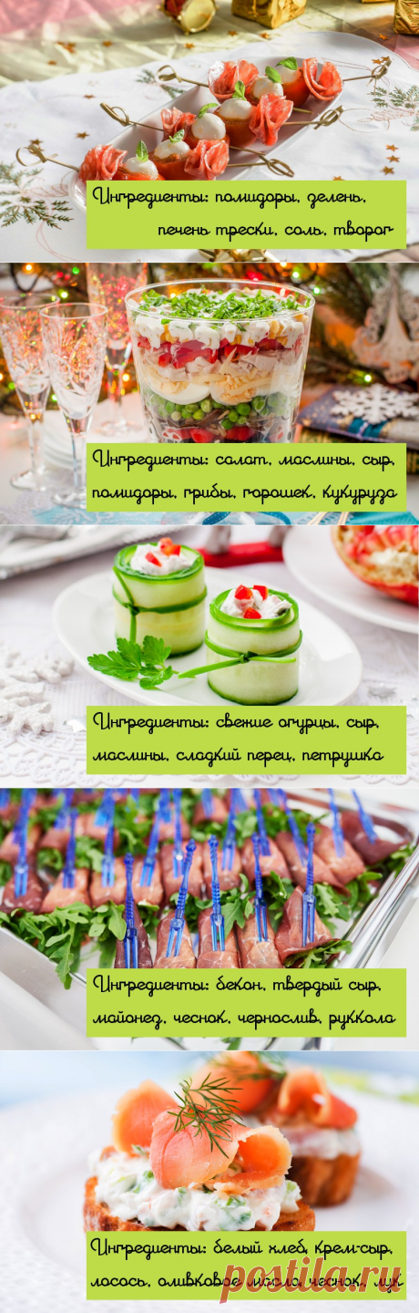 Вкусные новогодние закуски на скорую руку