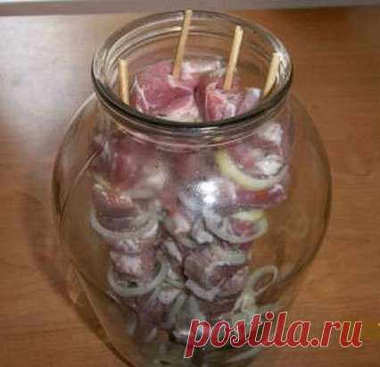 Готовим дома шашлык в банке.