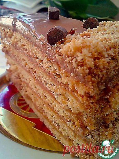 Арахисовый торт "Коровка" – кулинарный рецепт