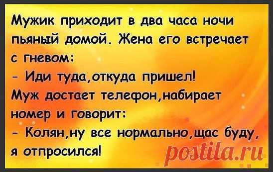 Анекдот про подгулявшего мужа - Ok'ейно.top