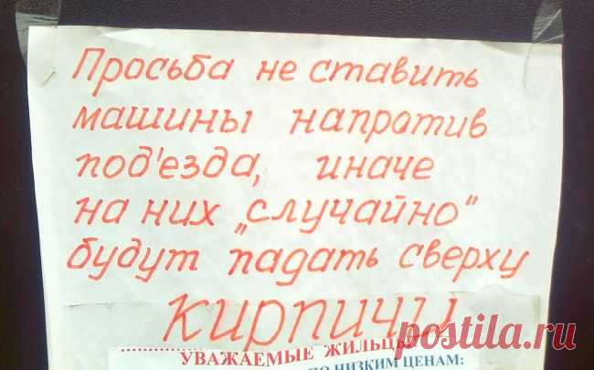 20 жизненных объявлений