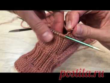Стопа носка спицами
