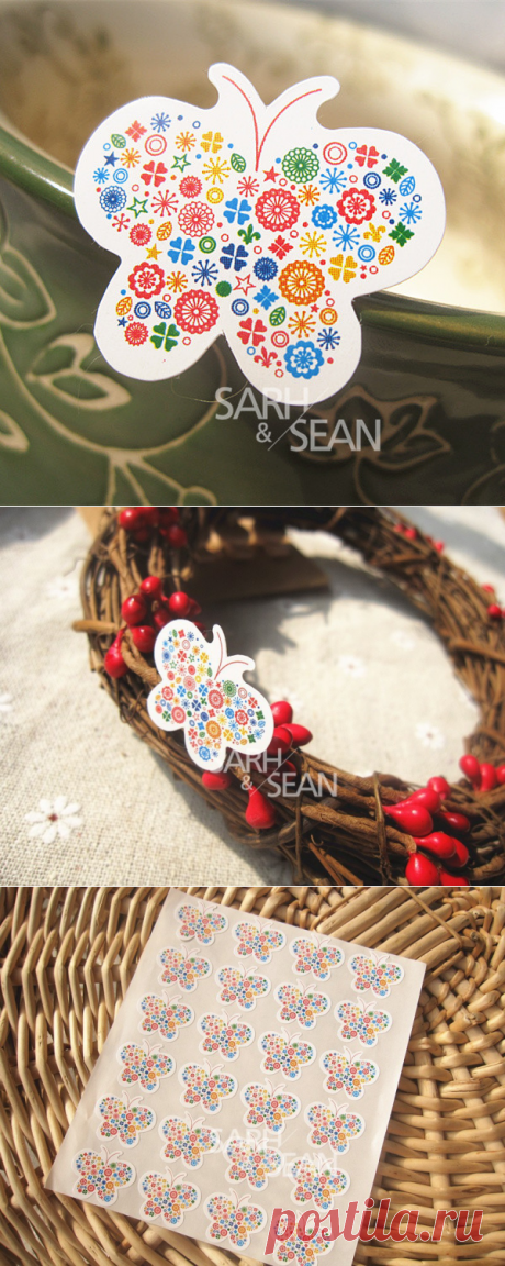 Fkt059 цвет бабочка выпечки кружка подарок коробка наклейка выпечки упаковка торт коробка украшения 2.7 * 2.5 см 240 шт./лот купить в магазине Sarh Home DIY на AliExpress