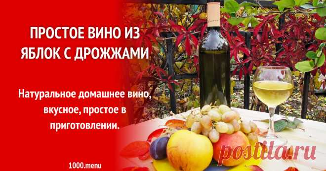 Простое яблочное вино из яблок с дрожжами и 15 похожих рецептов