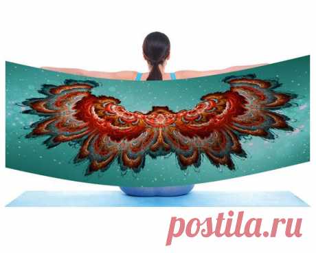 Fractal Digital Art Размах крыла шарф / шаль / с FreshPrintsofCT