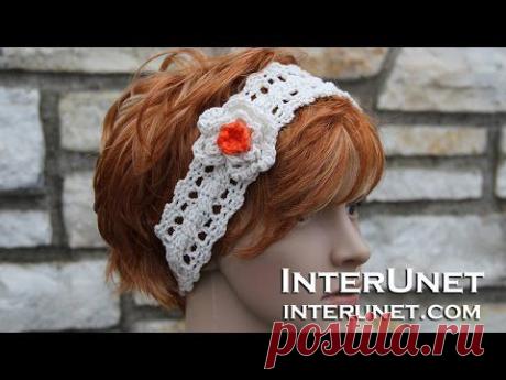 How to crochet a headband with a flower