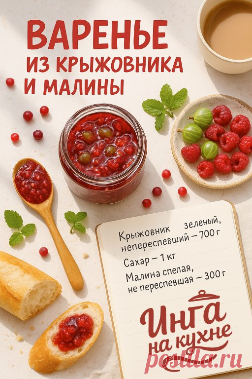 Варенье из малины и крыжовника