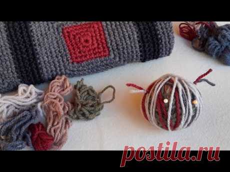 Мужской ПЛЕД / Хитросплетение обвязки 🧶 #какобвязатьплед   #пледкрючком #Татьянакильмяшкина