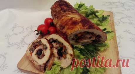 Куриный рулет Фейерверк вкуса, пошаговый рецепт с фото