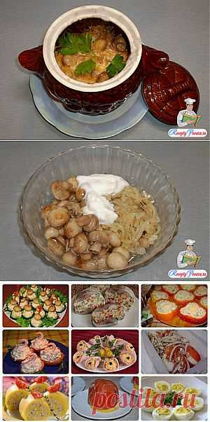 Грибы со сметаной в горшочке | Ваши любимые рецепты