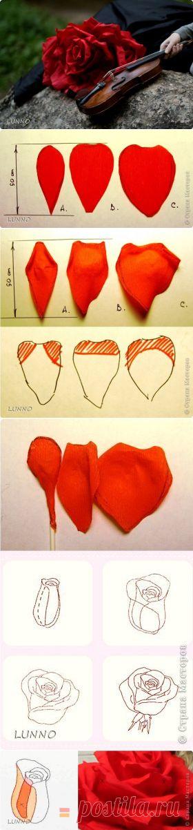 Цветы из креповой бумаги рукодельницы