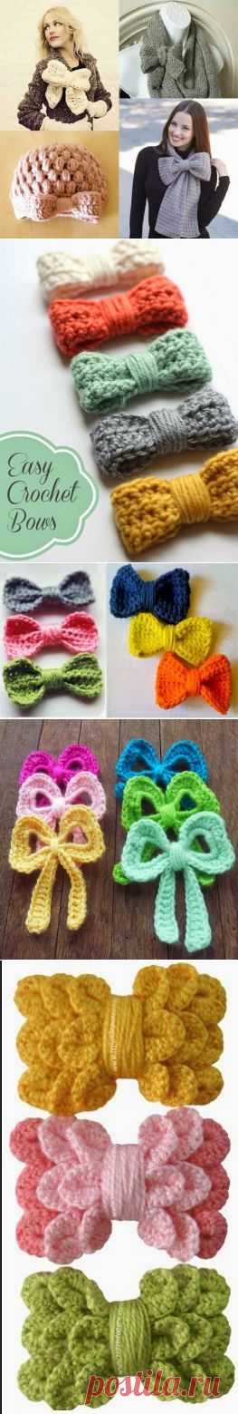 Вязаные бантики | Уют и тепло моего дома
