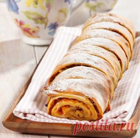Тыквенный рулет с орехами